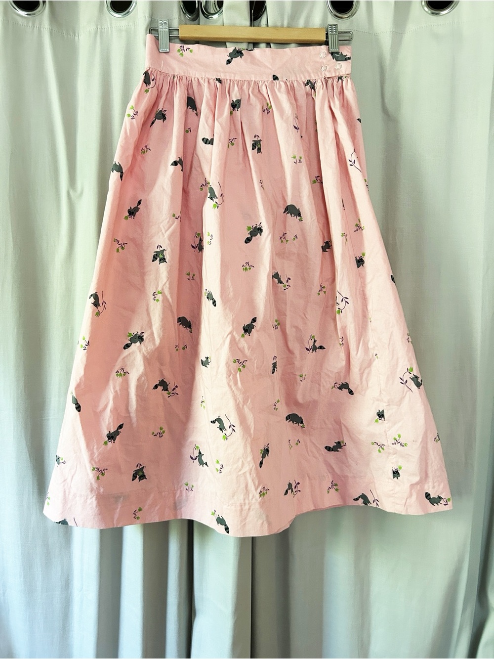 Handmade Pink Racoon A-Line Women’s Skirt